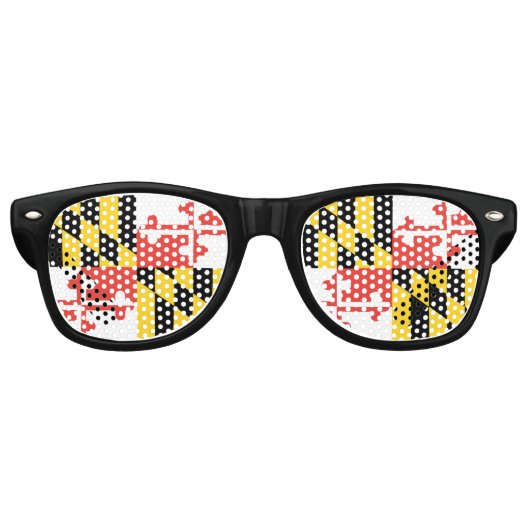 Maryland Flag Shades in verschiedenen Stilen verfü Sonnenbrille (Vorderseite)