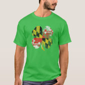 Maryland Flag Shamrock Irish St Patricks Day Coupl T-Shirt (Vorderseite)