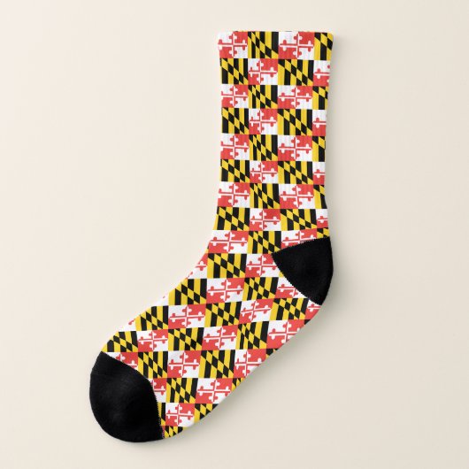 Maryland Flag Socks - Männer und Frauen Socken (Links - Außen)