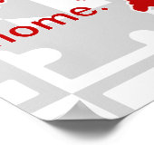 Maryland Flag/Staat Pop - rot Poster (Ecke)