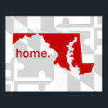 Maryland Flag/Staat Pop - rot Poster<br><div class="desc">Zeigen Sie mit diesem Design Ihren Maryland Stolz und Ihre Lieblingsfarbe!</div>