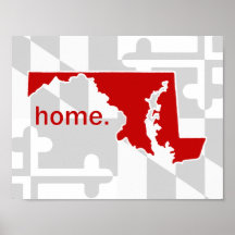 Maryland Flag/Staat Pop - rot