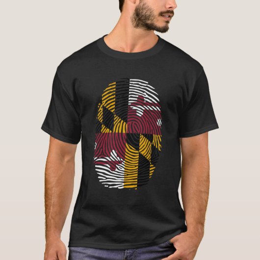 Maryland Flag Thumbprint T-Shirt (Vorderseite)