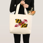 Maryland Flag Tote Bag Jumbo Stoffbeutel (Vorderseite (Produkt))