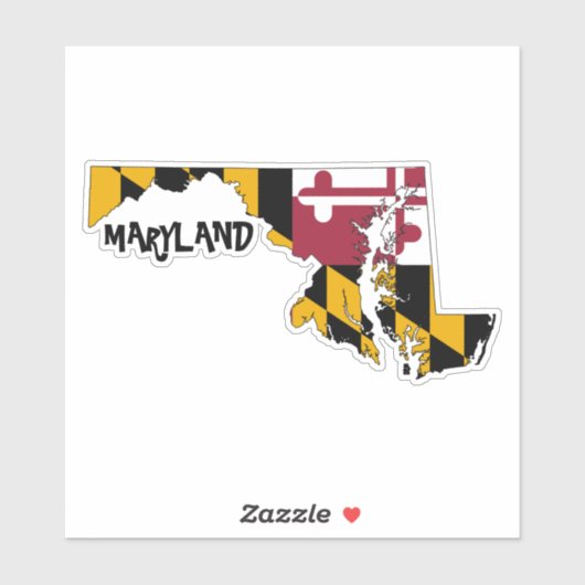 Maryland Flag und Staat Aufkleber (Blatt)