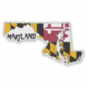 Maryland Flag und Staat Aufkleber (Vorderseite)
