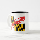 Maryland Flag Zweifarbige Tasse (Vorderseite Links)