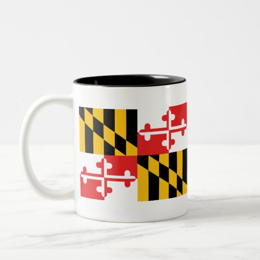 Maryland Flag Zweifarbige Tasse (Links)