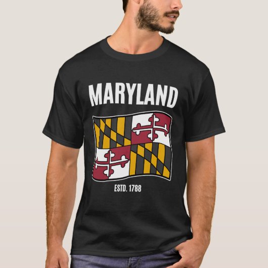 Maryland-Flagge 1788 T-Shirt (Vorderseite)