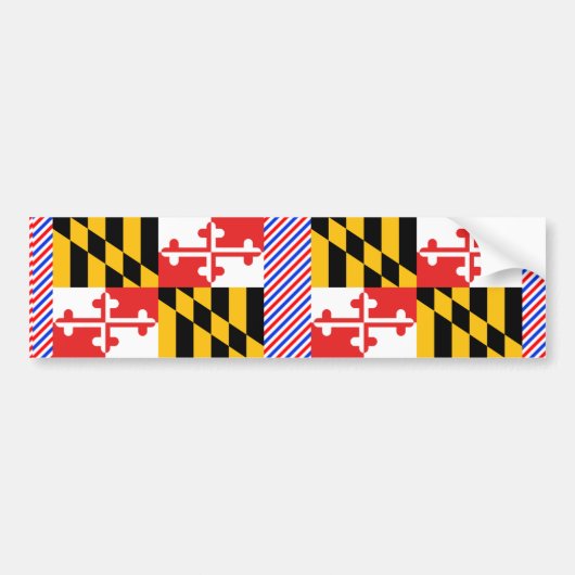 Maryland-Flagge Autoaufkleber (Vorne)