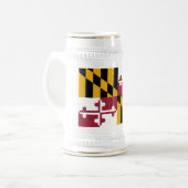 Maryland-Flagge Bierglas (Vorderseite Links)