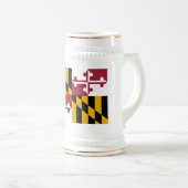 Maryland-Flagge Bierglas (VorderseiteRechts)