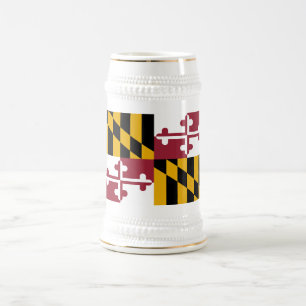 Maryland-Flagge Bierglas