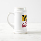 Maryland-Flagge Bierglas (Links)