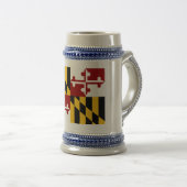 Maryland-Flagge Bierglas (VorderseiteRechts)