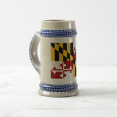 Maryland-Flagge Bierglas (Vorderseite Links)