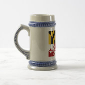 Maryland-Flagge Bierglas (Links)