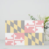 Maryland-Flagge Briefpapier (Stehend Vorderseite)