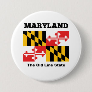 Maryland-Flagge Button