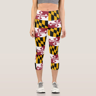 Maryland-Flagge Capri Leggings