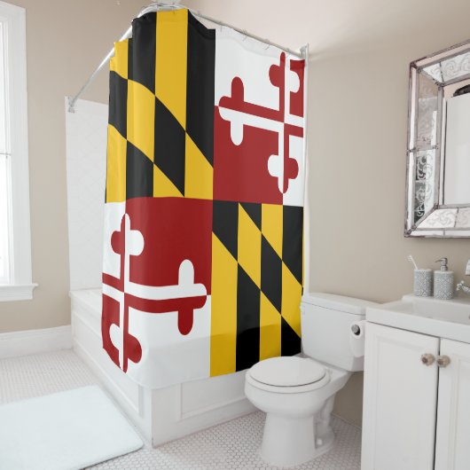 Maryland-Flagge Duschvorhang (Beispiel)