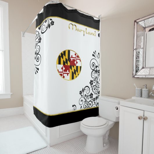 Maryland-Flagge Duschvorhang (Beispiel)
