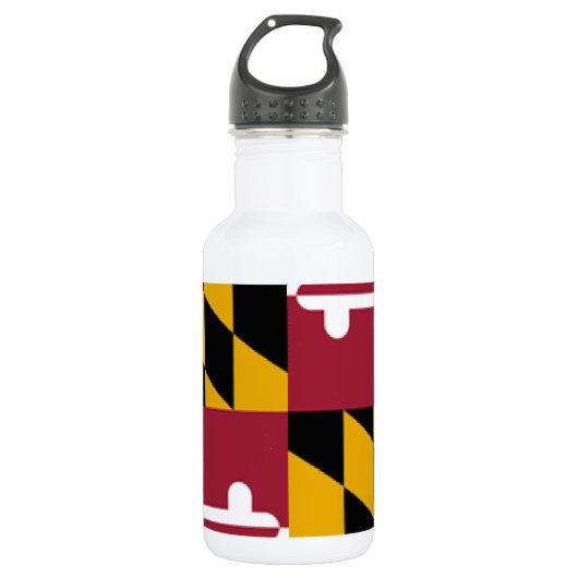 Maryland-Flagge Edelstahlflasche (Vorderseite)