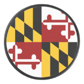 Maryland-Flagge Eishockey Puck (Vorderseite)