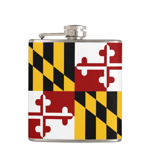 Maryland-Flagge Flachmann (Vorderseite)