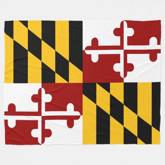 Maryland-Flagge Fleecedecke (Vorderseite (Horizontal))