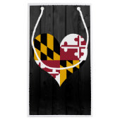 Maryland-Flagge gefärbt Kleine Geschenktüte (Rückseite)