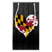 Maryland-Flagge gefärbt Kleine Geschenktüte (Vorderseite)