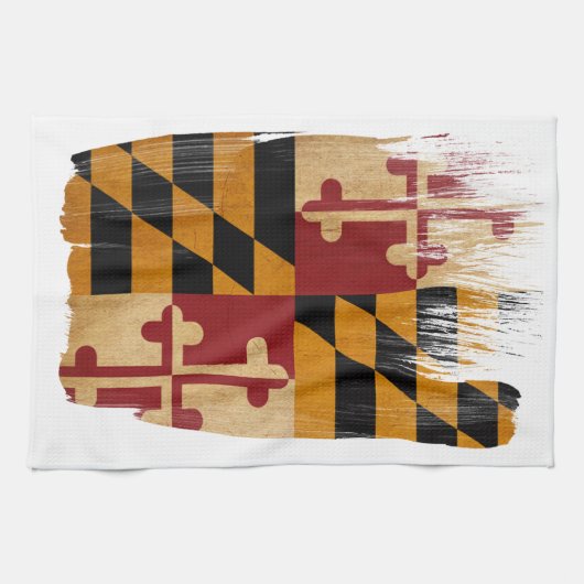 Maryland-Flagge Geschirrtuch (Horizontal)
