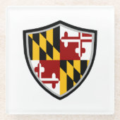 Maryland-Flagge Glasuntersetzer (Vorderseite)