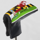 Maryland-Flagge Golf Headcover (3/4 Vorderseite)