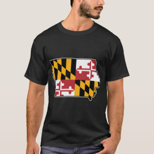 Maryland-Flagge Iowa-Karte Übergröße T-Shirt
