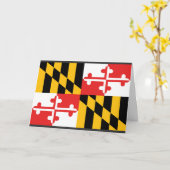 Maryland-Flagge Karte (Gelbe Blume)
