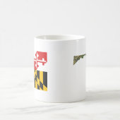 Maryland-Flagge + Karten-Tasse Kaffeetasse (Mittel)