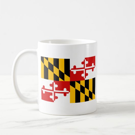 Maryland-Flagge + Karten-Tasse Kaffeetasse (Links)