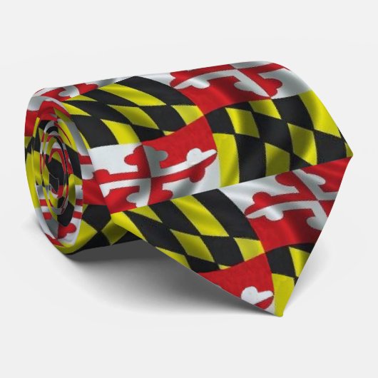 Maryland-Flagge (Klein Gedrucktes) Krawatte (Gerollt)