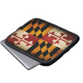 Maryland-Flagge Laptopschutzhülle (Vorne Knopf)