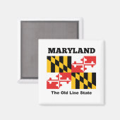 Maryland-Flagge Magnet (Vorderseite/Rückseite)