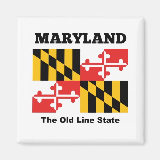 Maryland-Flagge Magnet (Vorne)