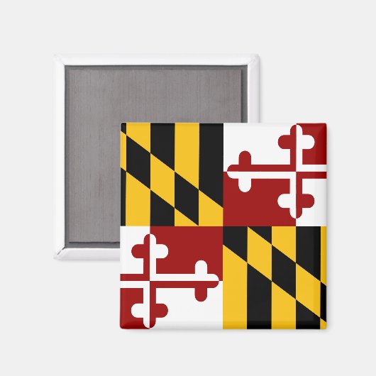 Maryland-Flagge Magnet (Vorderseite/Rückseite)