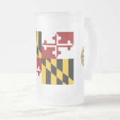 Maryland-Flagge Mattglas Bierglas (VorderseiteRechts)