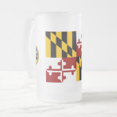 Maryland-Flagge Mattglas Bierglas (Vorderseite Links)