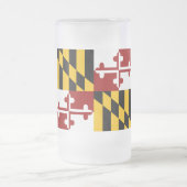 Maryland-Flagge Mattglas Bierglas (Mittel)