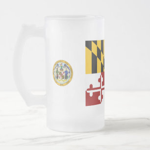Maryland-Flagge Mattglas Bierglas