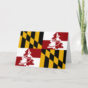 Maryland-Flagge Merryland Feiertagskarte