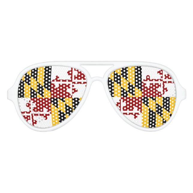 Maryland-Flagge Partybrille (Vorderseite)